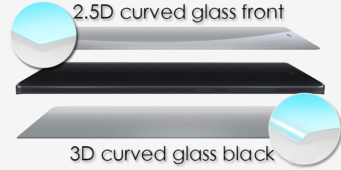 Xiaomi Mi Note with a curved display 2.5D + 3D on both sides of Gorilla Glass 3